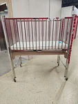 Hard Mfg Hospital Crib W/ Manual Head & Knee Adjust - 54"X30"X75". Fixed Price $1300.00.
