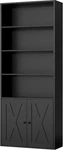 Bookshelf, Industrial Bookshelves Bookcases With Doors Floor Standing 6. Fixed Price $109.58.