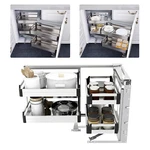 2 Tier Kitchen Blind Corner Basket Storage Organizer Soft Close Pull Out Cabinet. Fixed Price $213.39.