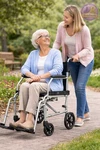 Medline Excel Transport 17 Lightweight Folding Wheelchair MDS808200BN New. Fixed Price $89.95.