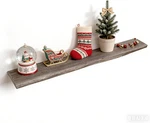 Floating Shelves For Wall, 55"X9.3" Rustic Solid Live-edge Elm Wood. Fixed Price $124.99.