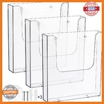 Suwimut 3-PACK Acrylic Brochure Holder 8.5X11 Wall Mount Literature Organizer. Fixed Price $41.59.