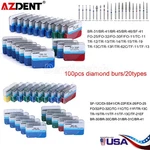 100PCS/20BOX Azdent Dental Diamond Burs For High Speed Handpiece Medium Fg 1.6MM. Fixed Price $15.83.