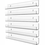 15IN Acrylic Floating Shelf 6 Pack Clear Wall Ledge Organizer Bathroom. Fixed Price $23.41.