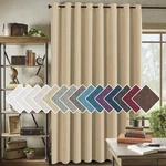 Room Darkening Linen Curtain For Patio Glass Door 100 X 84 Heather Beige. Fixed Price $84.01.