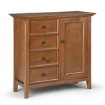 Simpli Home Amherst Solid Wood Storage Cabinet Light Golden Brown. Fixed Price $488.66.
