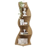 Tribesigns 5-TIER Corner Shelf Wall Bookcase Light Brown Storage Rack. Fixed Price $179.99.