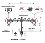 Ezm Basic Dual Monitor Desktop Clamp Up 27" Easymountlcd, 002-0007 New. Fixed Price $25.00.