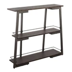 Lumisource Bookcase In Antique Steel/espresso Bamboo Obc-convergeane. Fixed Price $154.99.