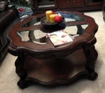 Aico Michael Amini Palace Gates Round Cocktail Table. Fixed Price $399.00.