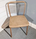Vtg Cosco Mid Century 50S Card Table Gate Folding Chair Rose Gold Beige. Fixed Price $60.00.