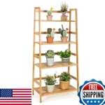 Giantex Ladder Tier Bamboo Bookshelf 48 Tall Freestanding. Fixed Price $77.71.